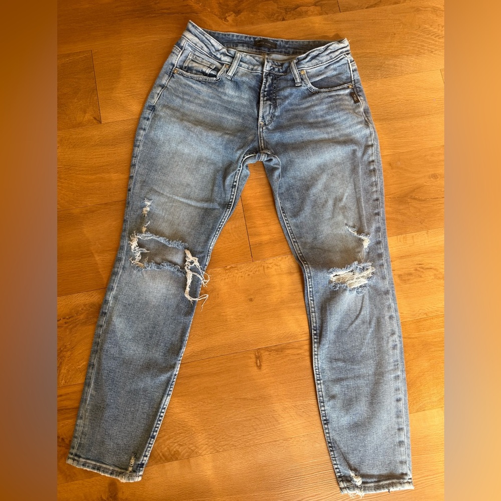 SILVER BOYFRIEND JEANS W27/L29